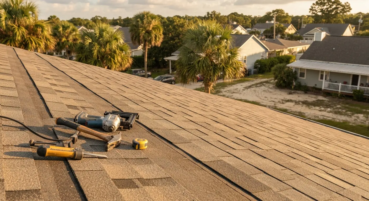 Roof repair work
