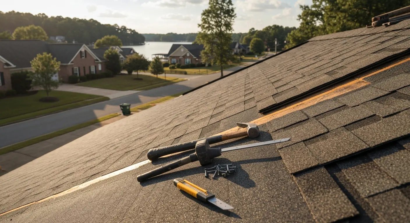 Roof repair work