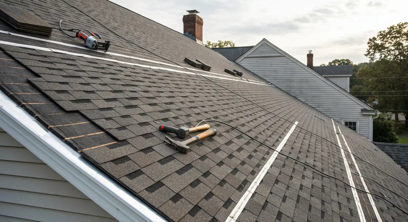 Storm damage roof repair