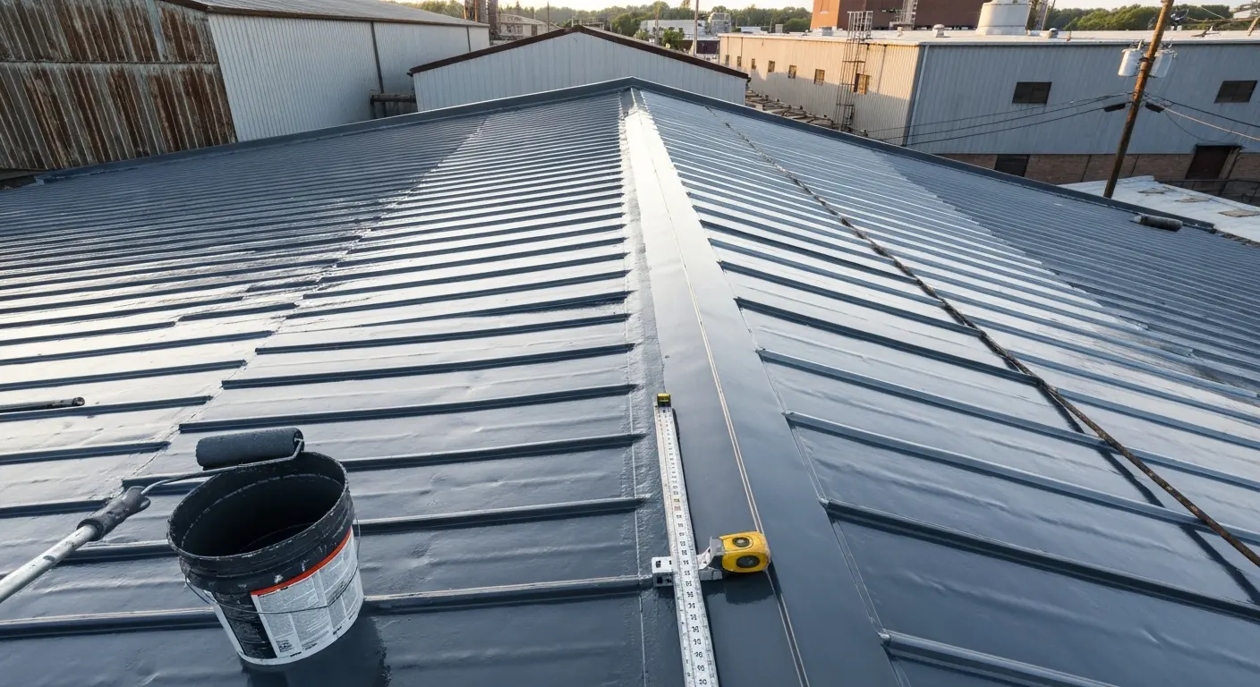 Roof coating application