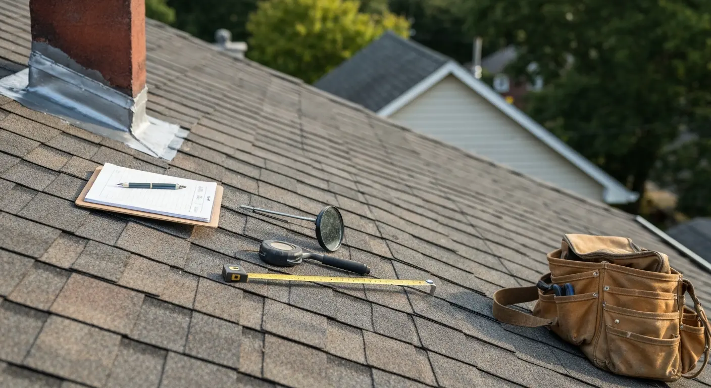 Roof maintenance inspection