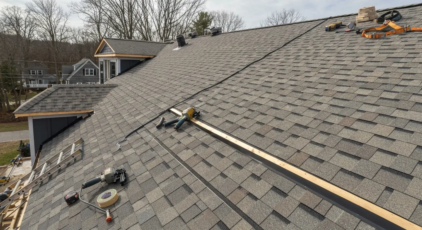 New construction roofing installation
