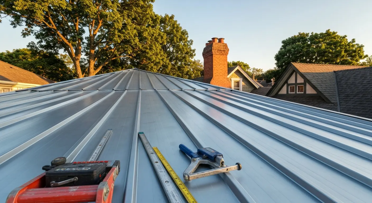 Metal roof installation