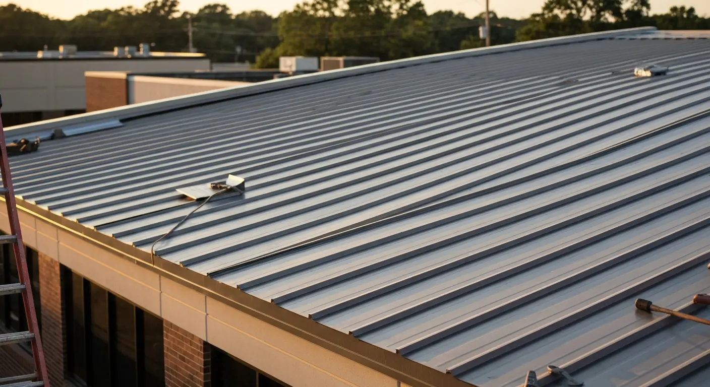 Metal roof installation