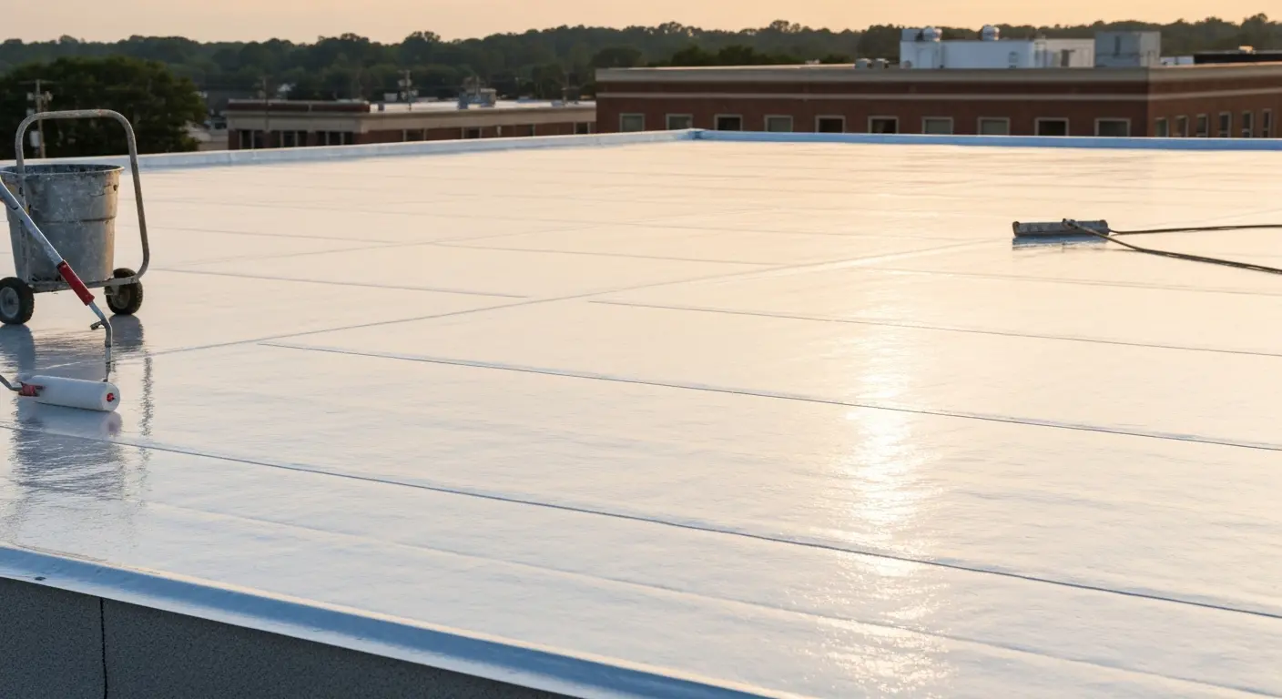 Roof coating application