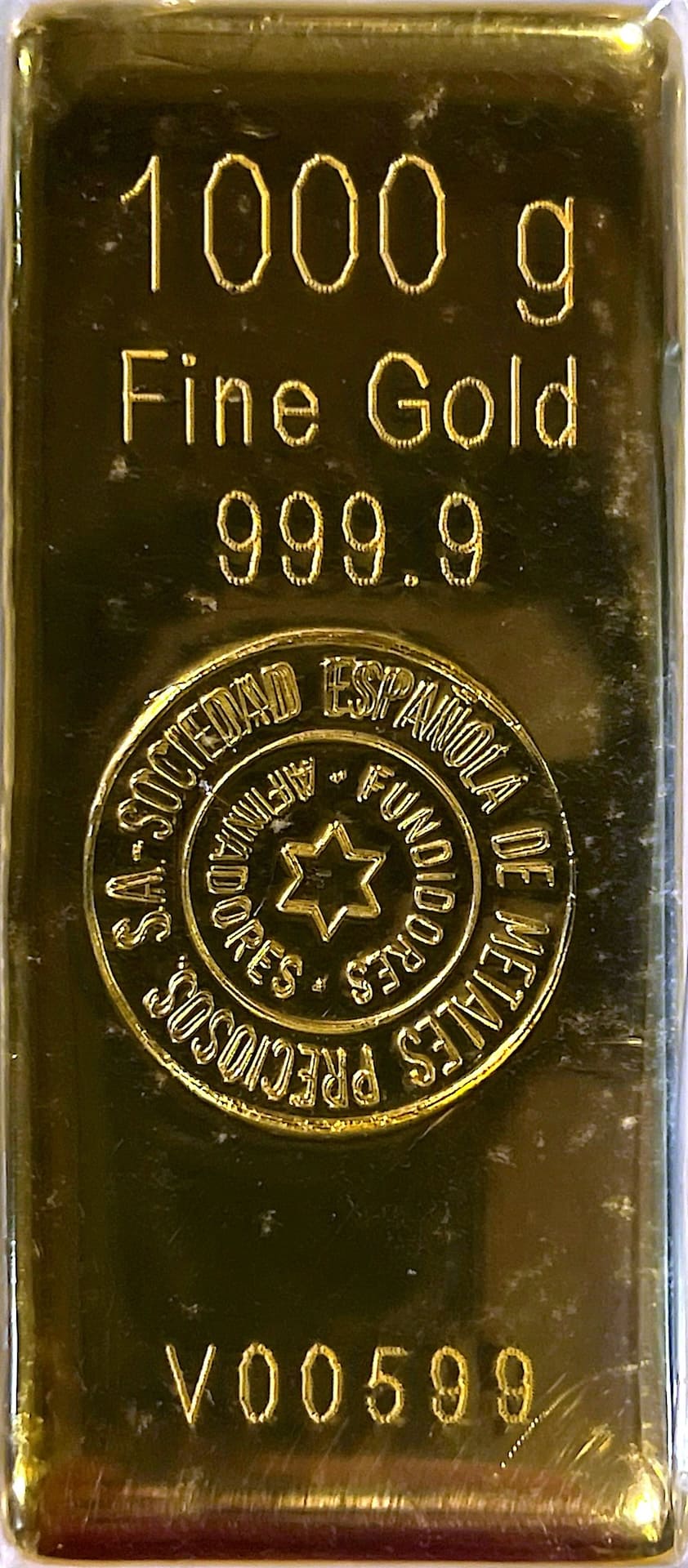 Lingote de oro 1000 g 999.9