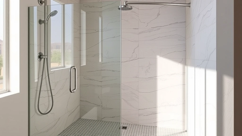 Low-Threshold Shower Installation projects in Phoenix AZ showcasing modern design and accessibility features