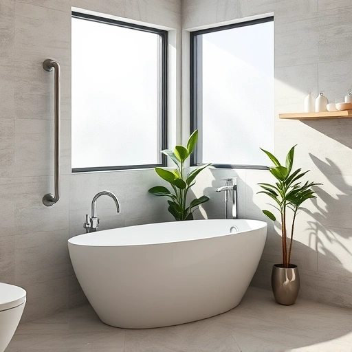 Completed safety grab bar installation in a modern Phoenix bathroom with sleek stainless steel and elegant fixtures.