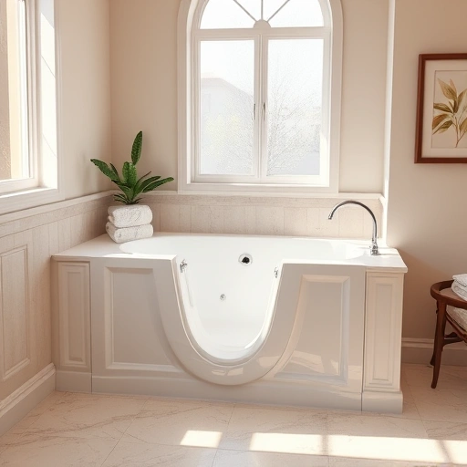 Walk-In Tub Installation in Paradise Valley Village AZ featuring a pristine white tub and elegant bathroom design.