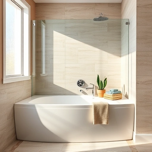 Walk-In Tub Installation in North Mountain Village AZ featuring chrome fixtures, white finish, and elegant tiled walls.