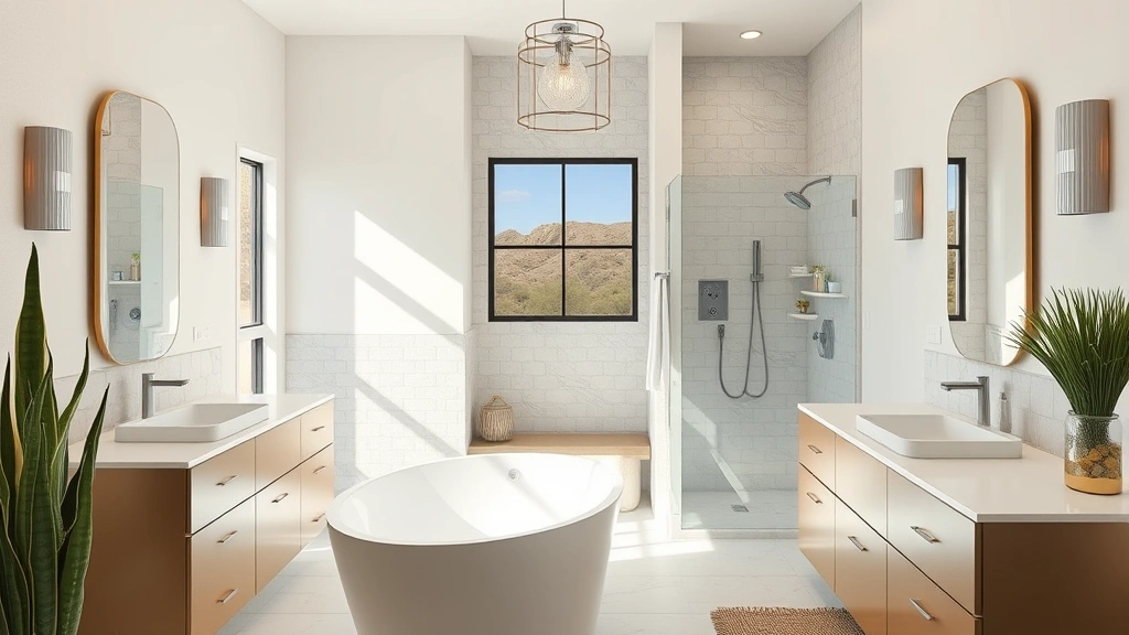 Bathroom Remodeling in Happy Valley, AZ with modern fixtures and elegant design elements.