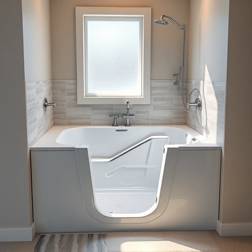 Walk-in tub installation in Mesa AZ featuring modern design, safety features, and serene bathroom ambiance.