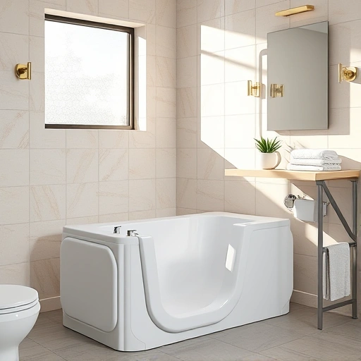 Completed Walk-In Tub Installation in a modern Phoenix bathroom with elegant design and functional features.