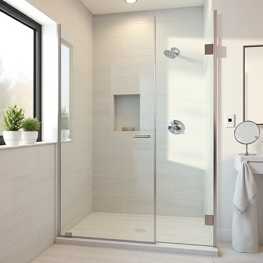 Modern slip-resistant shower installation in Phoenix with elegant fixtures and natural light creating a warm atmosphere