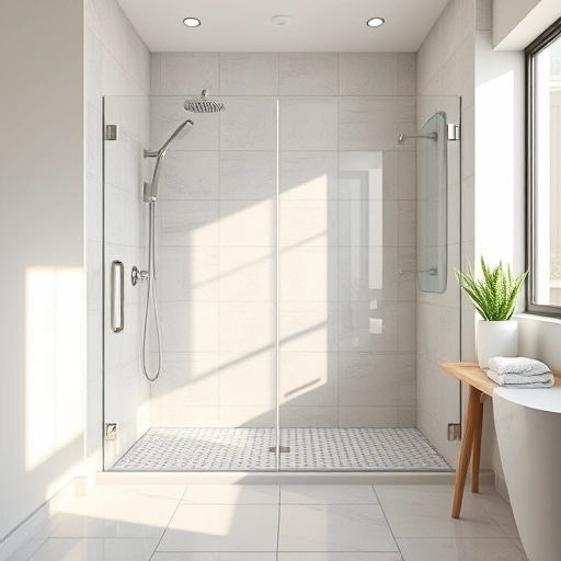 Slip-resistant shower installation in Phoenix AZ featuring modern tiles, elegant fixtures, and a clean, inviting bathroom.