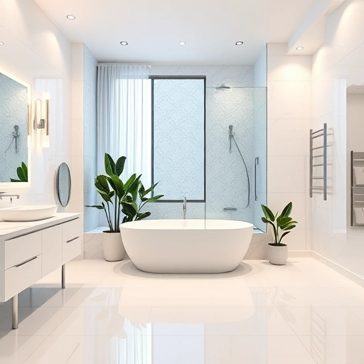 Elegant Deer Valley bathroom remodel with freestanding tub, polished marble, and ambient light in soothing neutrals.