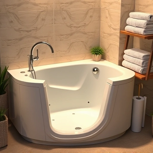 Walk-In Tub with Hydrotherapy in a stylish Phoenix bathroom featuring soft lighting, modern design, and lush plants.