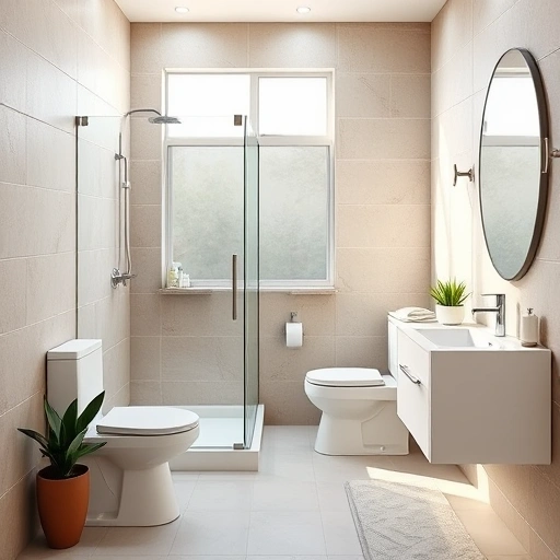 Senior bathroom remodeling in Phoenix featuring a spacious, accessible design with modern fixtures and safety features.