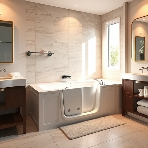 Walk-In Tub Installation in Litchfield Park AZ features modern design, accessible features, and soothing colors.