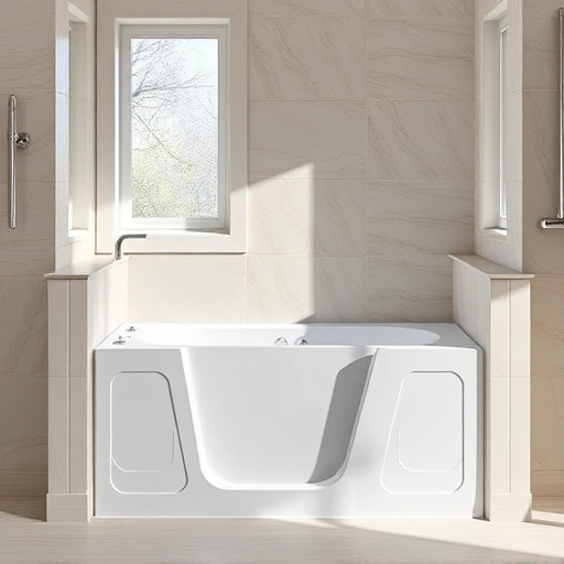 Walk-In Tub Installation in Happy Valley AZ showcasing modern design, elegant fixtures, and tranquil tiled bathroom.