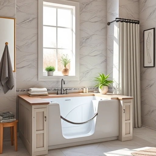 Walk-In Tub installation in a luxurious Deer Valley bathroom with elegant tiles and stylish decor, showcasing quality craftsmanship.
