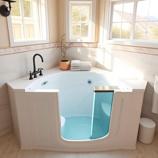 Walk-In Tub Installation in Stetson Valley AZ featuring sleek design, safety handles, and elegant bathroom decor.