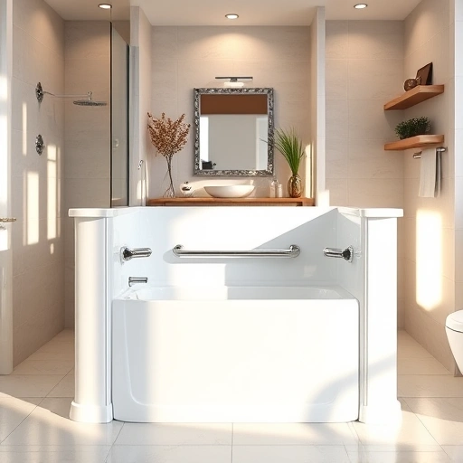 Walk-in tub installation in a modern Peoria AZ bathroom featuring sleek design, safety features, and elegant decor.