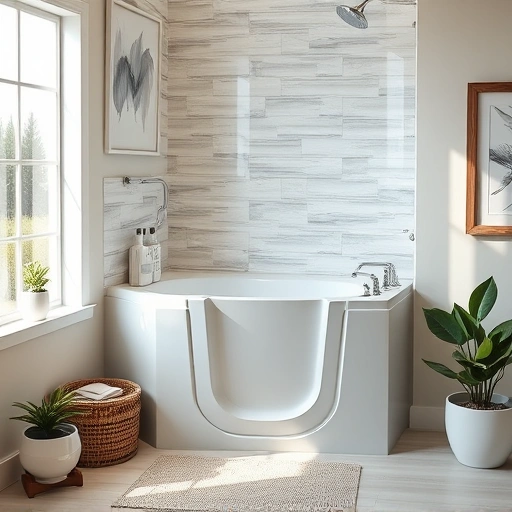 Completed walk-in tub installation in Sunnyslope AZ featuring elegant design, modern finish, and serene ambiance.