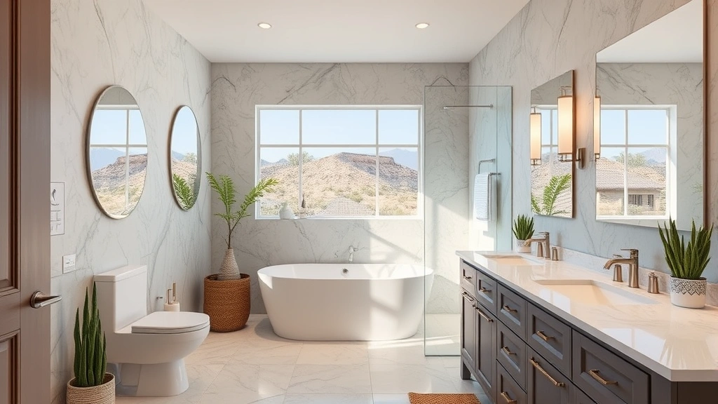 Bathroom Remodeling in Moon Valley, AZ with modern fixtures and elegant design elements.
