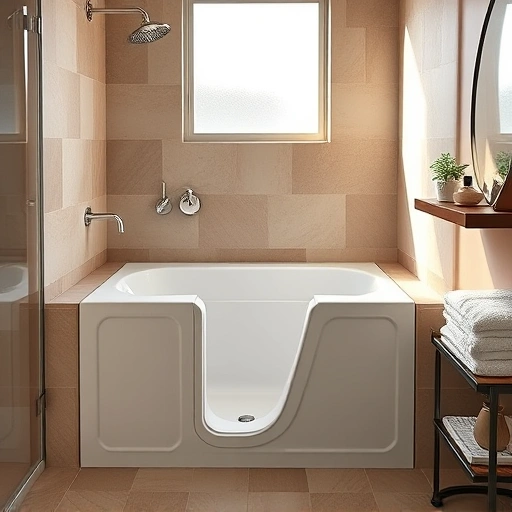 Completed Walk-In Tub Installation in Norterra AZ featuring modern design, elegant fixtures, and serene ambiance.