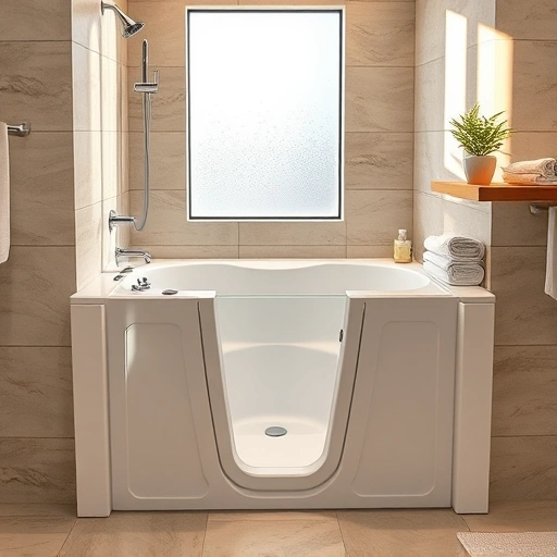 Walk-In Tub Installation in Anthem AZ with sleek design, modern features, elegant tiles, and chrome fixtures.
