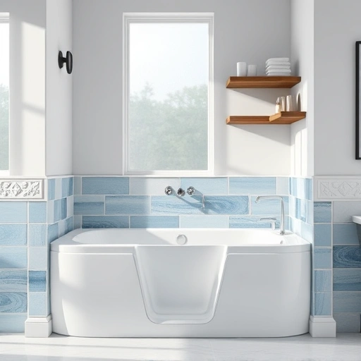 Completed Walk-In Tub installation in Stetson Valley AZ featuring modern design, elegant tile, and stylish fixtures.