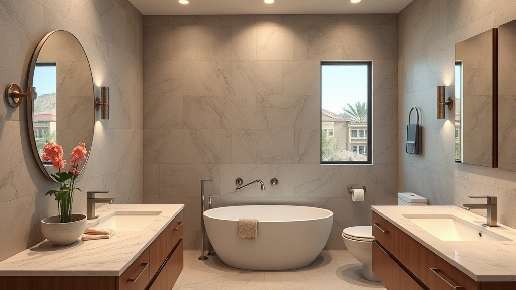 Bathroom Remodeling in Sonoran Foothills AZ with modern fixtures and elegant design elements.