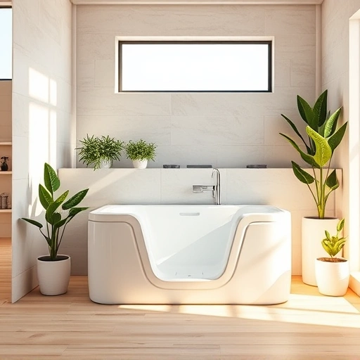 Completed walk-in tub installation in a modern El Mirage bathroom with elegant design and serene atmosphere.