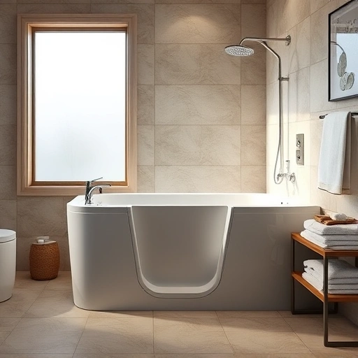 Completed Walk-In Tub installation in a modern Estrella Village AZ bathroom with elegant design and serene ambiance.
