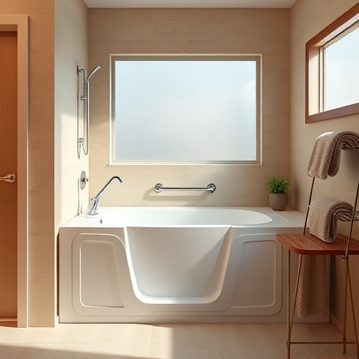 Completed Walk-In Tub Installation in a luxurious Sun City West bathroom featuring modern design and natural lighting.