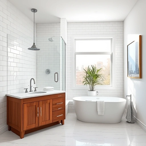 Luxurious bathroom remodel in Maryvale AZ with modern fixtures, walk-in shower, freestanding tub, and elegant design.