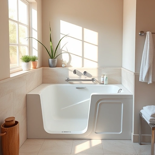 Walk-In Tub Installation in Paradise Valley AZ showcasing modern design, polished chrome fixtures, and elegant decor.