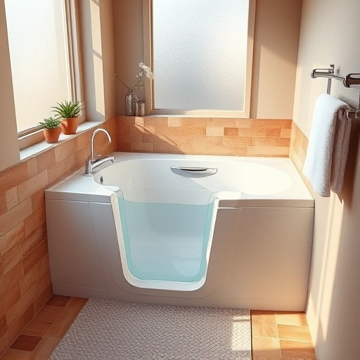Walk-In Tub Installation in Moon Valley AZ features modern design, polished fixtures, and elegant tile in a serene bathroom.