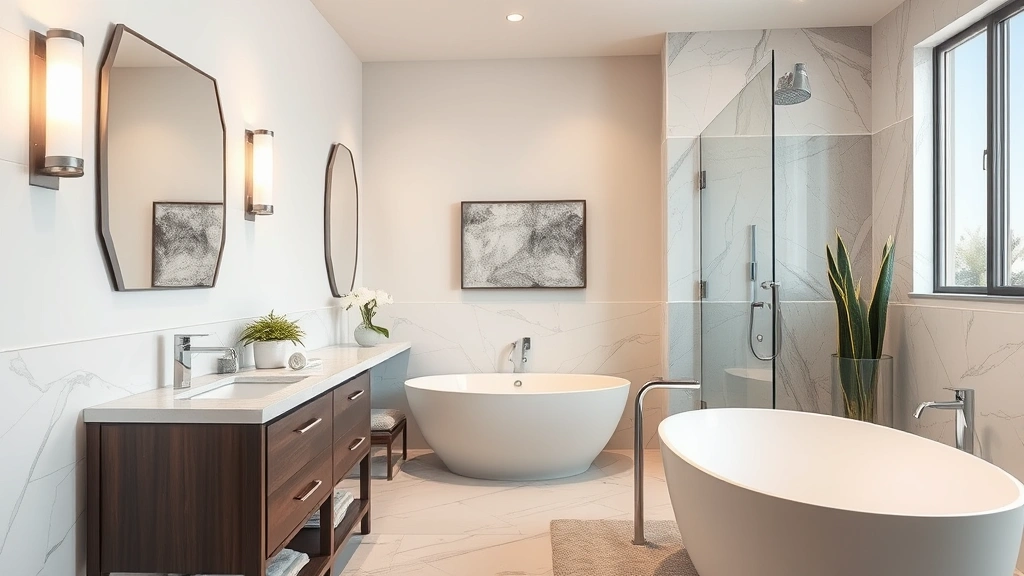 Bathroom Remodeling in Tempe, AZ with modern fixtures and elegant design elements.