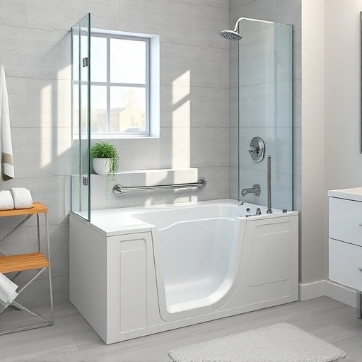 Completed walk-in tub installation in a modern Anthem AZ bathroom with elegant fixtures and soothing decor.