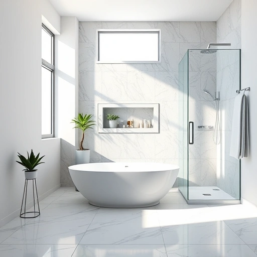 Shower-to-tub conversion in Phoenix showcasing a modern bathroom with elegant design and natural light.