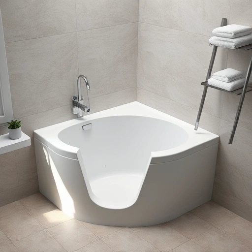 Completed walk-in tub installation in Youngtown AZ featuring sleek design, polished tiles, and serene ambiance.