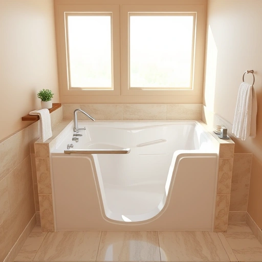Completed Walk-In Tub Replacement in Phoenix featuring a modern design, elegant fixtures, and a calming bathroom atmosphere.