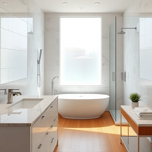 Elegant remodeled bathroom in El Mirage AZ with marble countertops, chrome fixtures, and spacious glass shower.
