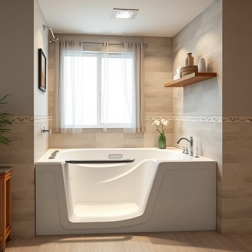 Walk-In Tub Installation in Norterra AZ featuring modern design, chrome fixtures, and serene bathroom ambiance.