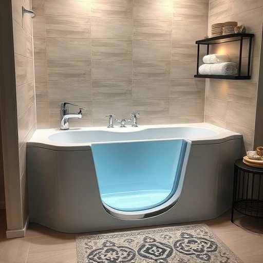 Walk-In Tub Installation in Arrowhead Ranch AZ showcasing modern design, chrome fixtures, and serene bathroom ambiance.