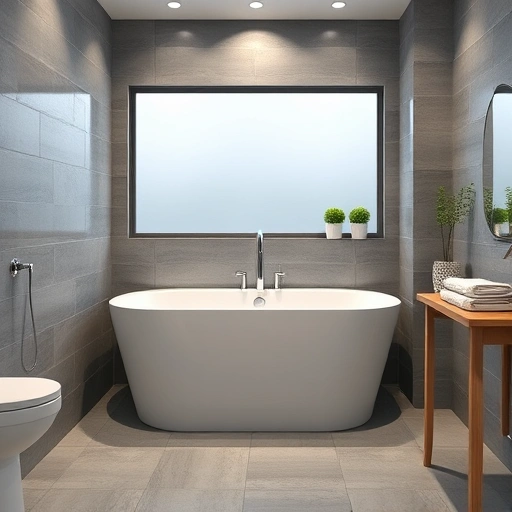 Walk-in tub installation in a modern Phoenix bathroom featuring sleek design, natural light, and elegant decor.