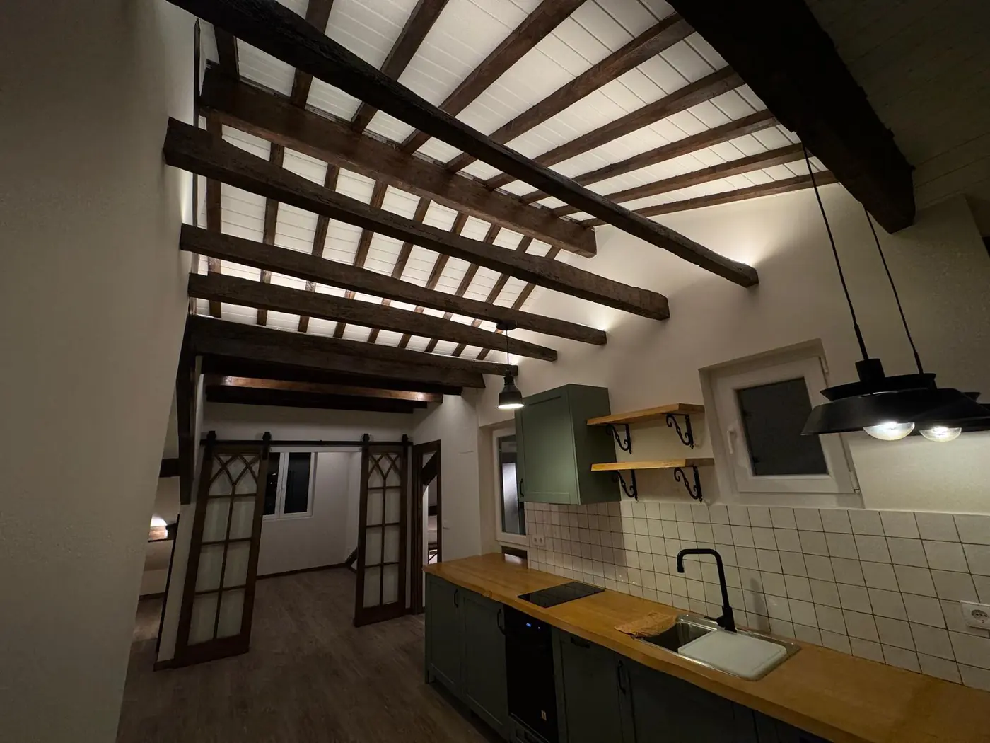 Iluminación de una cocina reformada
