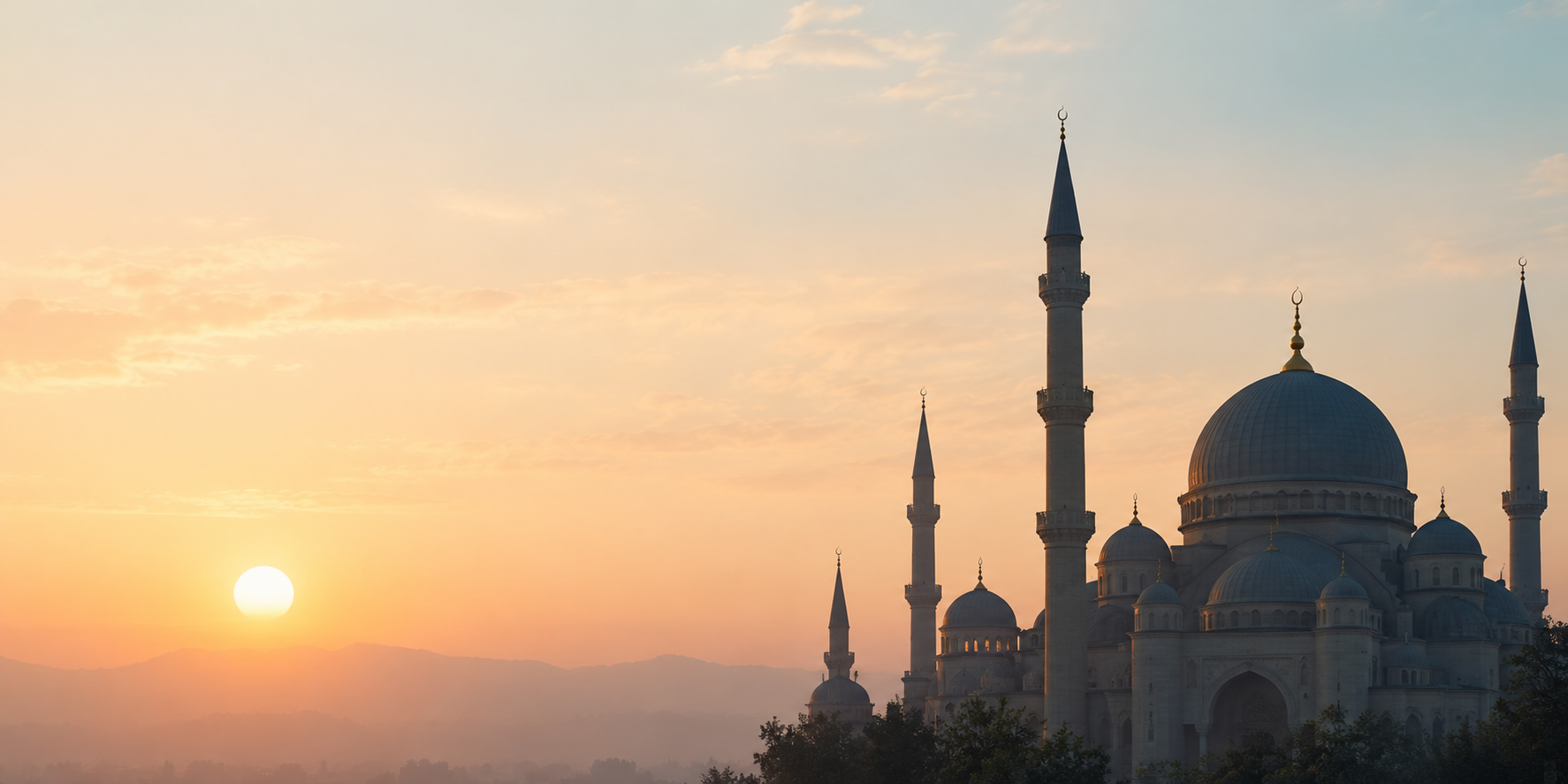 Mosque at sunset